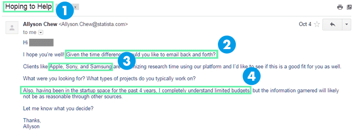 Statista’s Thoughtful Customer-Centric Email
